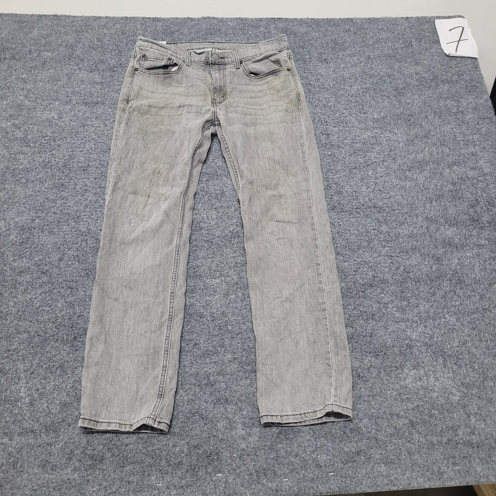 Levi's Jeans Mens Size 32 Gray 514 Straight Fit Stretch Denim Pants
